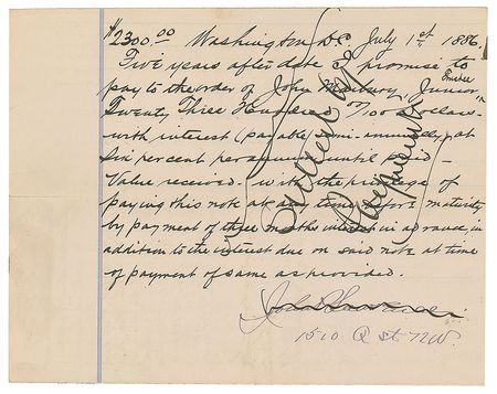 Lot #120 Frederick Douglass Signed Document - Image 2