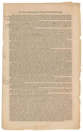 Lot #6 James Monroe: Significant War of 1812 instructions for engaging the enemy on the high seas - Image 2