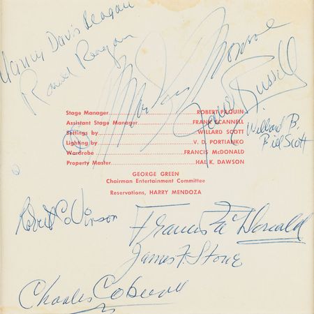 Lot #552 Marilyn Monroe and Jane Russell: The stars of Gentlemen Prefer Blondes?Monroe, Russell, and Coburn?plus Reagan and his wives - Image 2