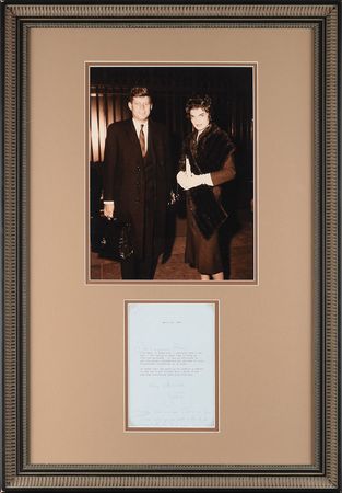 Lot #34 Jacqueline Kennedy Typed Letter Signed