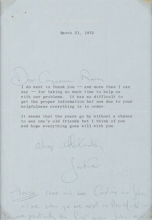 Lot #34 Jacqueline Kennedy Typed Letter Signed - Image 2