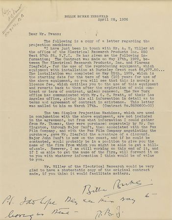 Lot #714 Wizard of Oz: Billie Burke Typed Letter Signed - Image 2