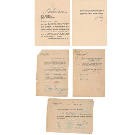 Lot #213 Juan Peron Letters - Image 1