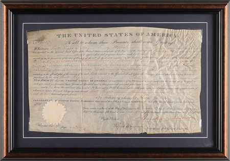 Lot #9 Andrew Jackson Signed Document