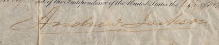 Lot #9 Andrew Jackson Signed Document - Image 2