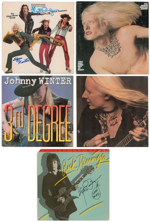 Lot #512 Johnny and Edgar Winter and Rick Derringer Albums - Image 1
