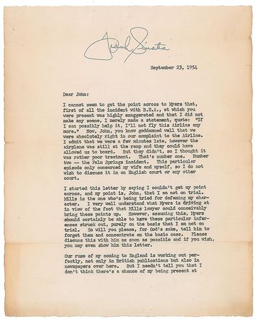 Lot #556 Frank Sinatra: Sinatra on a 