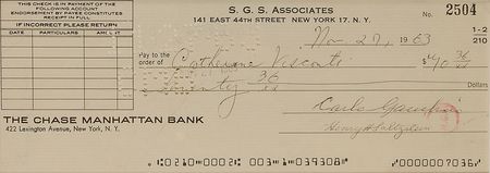 Lot #181 Carlo Gambino Check - Image 2