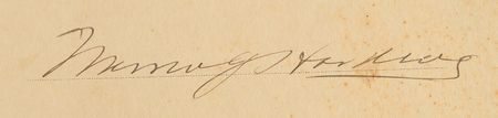 Lot #71 Warren G. Harding Signed Document - Image 2