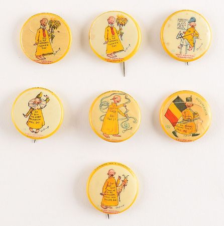 Lot #362 Yellow Kid Pins by High Admiral Cigarettes Pins - Image 1