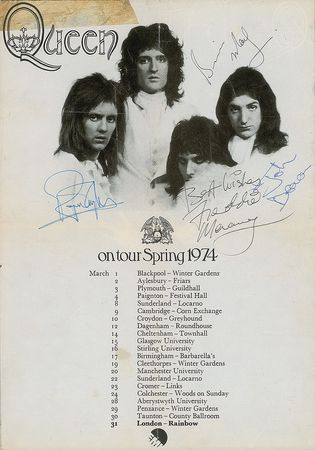 Lot #434 Queen: Queen tour for their landmark second album - Image 1