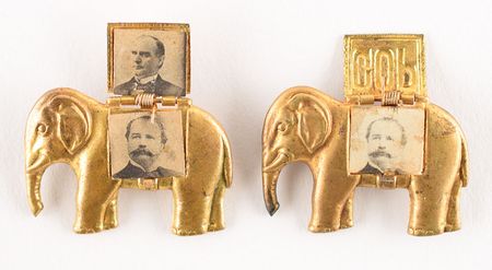 Lot #93 William McKinley and Garret Hobart Pins - Image 1
