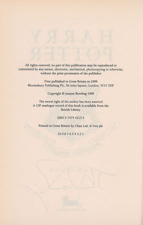 Lot #374 J. K. Rowling: Sought-after 