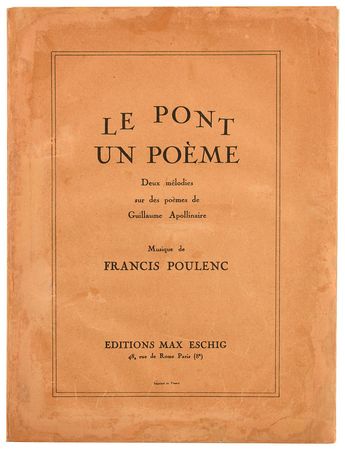 Lot #450 Francis Poulenc Sheet Music - Image 2