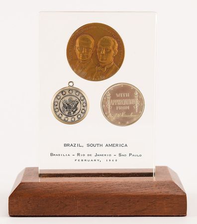 Lot #64 Dwight D. Eisenhower: Brazil Travel Tokens and Signature Travel Tokens and Signature - Image 2