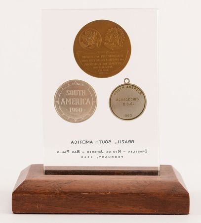 Lot #64 Dwight D. Eisenhower: Brazil Travel Tokens and Signature Travel Tokens and Signature - Image 4