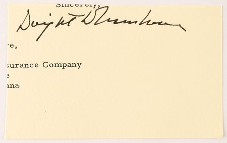 Lot #58 Dwight D. Eisenhower Campaign Buttons and Signature Pins and Signature - Image 3
