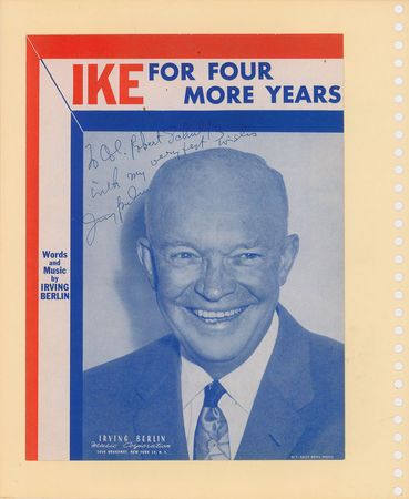 Lot #62 Dwight D. Eisenhower Signature and Irving Berlin Signed Sheet Music Group Lot - Image 2