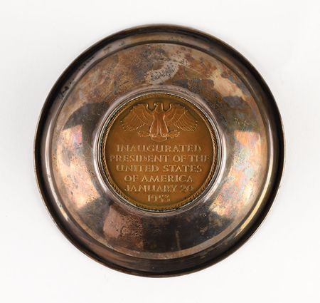 Lot #61 Dwight D. Eisenhower Inaugural Medal Bowl and Signature Bowl and Signature - Image 4