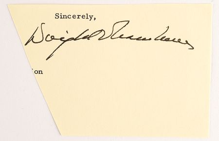 Lot #32 Dwight D. Eisenhower's First Appreciation Medal and Signature: 