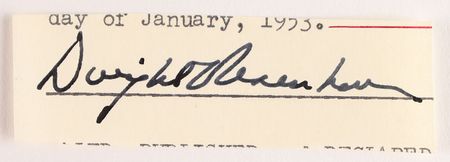 Lot #60 Dwight D. Eisenhower Dinner Token and Signature Token and Signature - Image 5