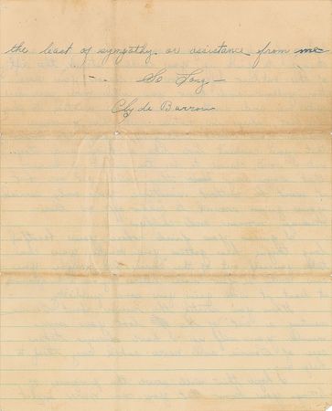 Lot #1005 Bonnie Parker and Clyde Barrow Autograph Letter Signed - Image 4