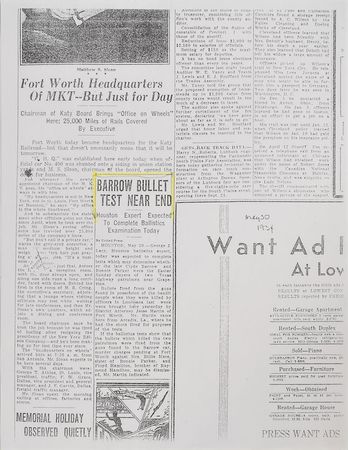 Lot #1015  Bonnie and Clyde Original Vintage Photograph and Bullet Archive  - Image 28