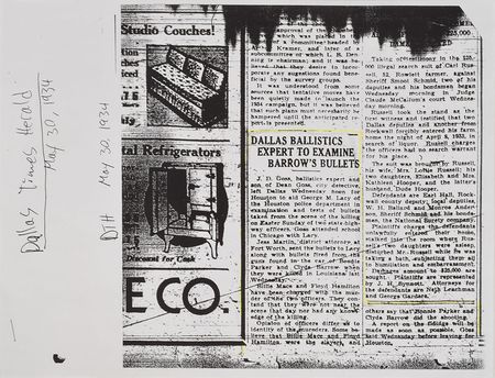 Lot #1015  Bonnie and Clyde Original Vintage Photograph and Bullet Archive  - Image 30