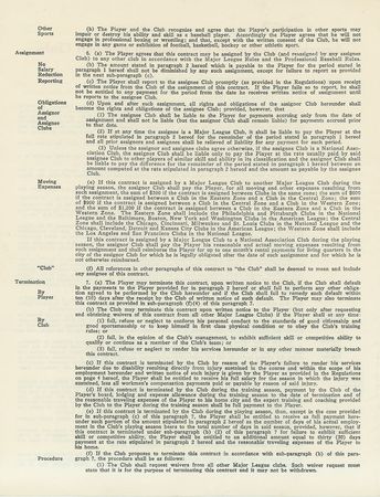 Lot #1098 Ted Williams 1960 Boston Red Sox Signed Player Contract (Last Season) - Image 3