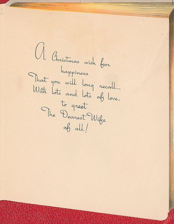 Lot #1032 Sam Giancana Signed Christmas Card to His Wife - Image 3