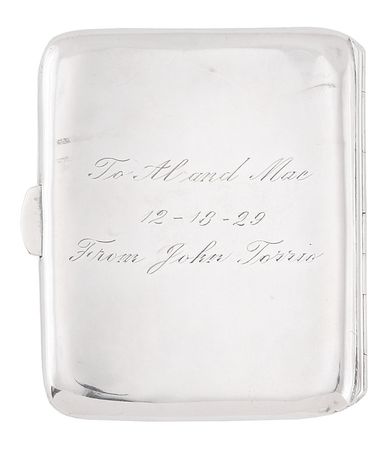 Lot #1017 Al Capone's Silver Cigarette Case Presented by Johnny Torrio - Image 2