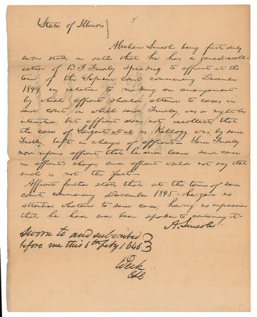 Lot #1058 Abraham Lincoln Autograph Document Signed - Image 1