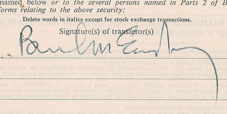 Lot #1072  Beatles (4) Signed Stock Transfer Forms - Image 5