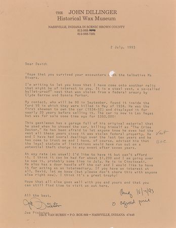 Lot #1013  Bonnie and Clyde Bullet-Proof Vest - Image 12