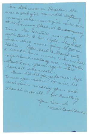 Lot #1003 Blanche Barrow Group of (3) Original Photographs with Marie Barrow Autograph Letter Signed - Image 5