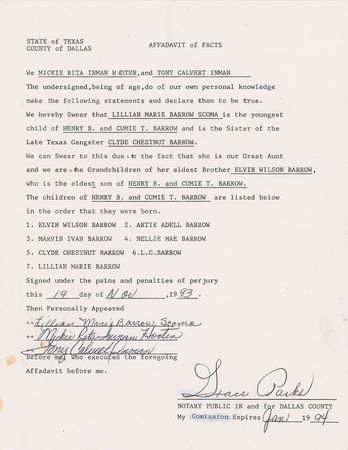 Lot #1003 Blanche Barrow Group of (3) Original Photographs with Marie Barrow Autograph Letter Signed - Image 10