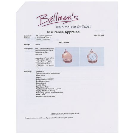 Lot #1012 Buck Barrow's Pocket Watch - Image 7