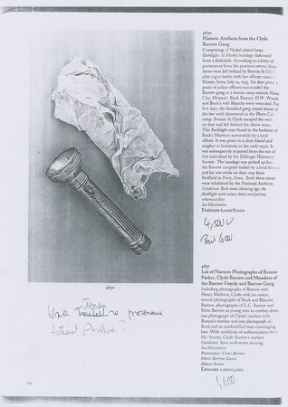 Lot #1010  Barrow Gang's Flashlight from Dexter Shootout - Image 6