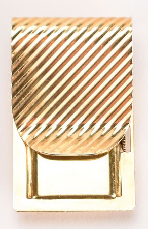 Lot #1029 Sam Giancana's 14K Gold Monogrammed Money Clip Watch - Image 3