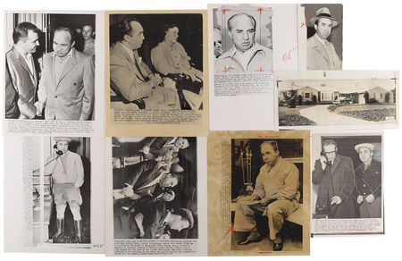 Lot #1026 Mickey Cohen Group of (9) Press Photos