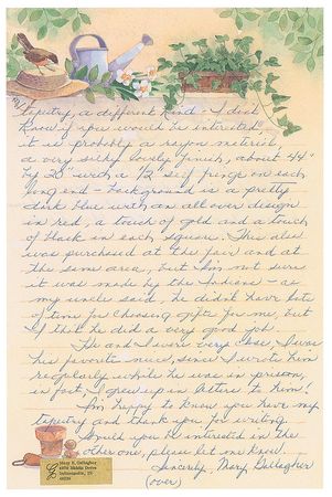Lot #1038 John Dillinger Native American Tapestry Gifted to His Niece - Image 4