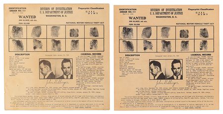 Lot #1039 John Dillinger Wanted Posters - Image 2