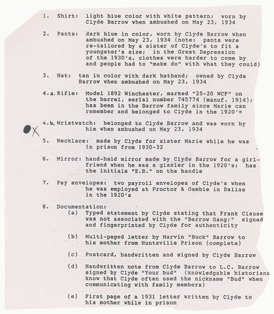 Lot #1014 Clyde Barrow's Bulova Wristwatch Worn at His Death - Image 7