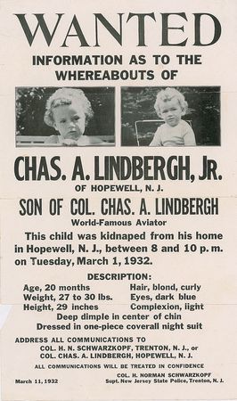 Lot #1016  Lindbergh Baby Kidnapping Archive