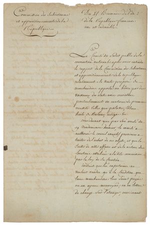Lot #1055 Maximilien Robespierre Letter Signed - Image 1