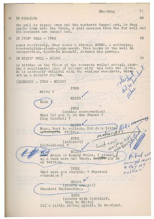Lot #1081 Steve McQueen's Annotated Script for The Great Escape - Image 12