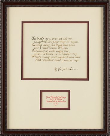 Lot #1069 J. R. R. Tolkien Autograph Quotation Signed and Autograph Letter Signed - Image 2