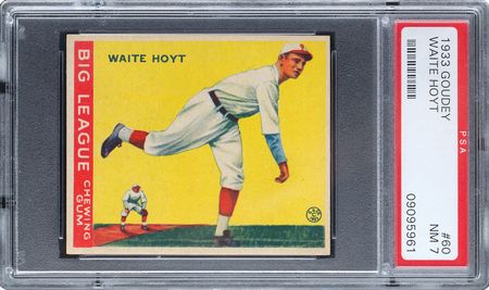 Lot #8025  1933 Goudey #60 Waite Hoyt PSA NM 7 - Image 1