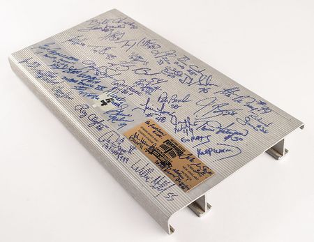 Lot #8352  New England Patriots Multi-Signed Seat from Original Foxboro Stadium - Image 1