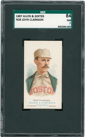 Lot #8004  1887 N28 John Clarkson - SGC NM 7